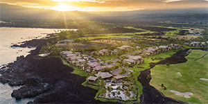 Aerial view of Ocean Club and pool