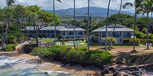 View from the ocean at Napili Surf Beach Resort