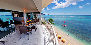 Diamond Head lanai at the Waikiki Shore